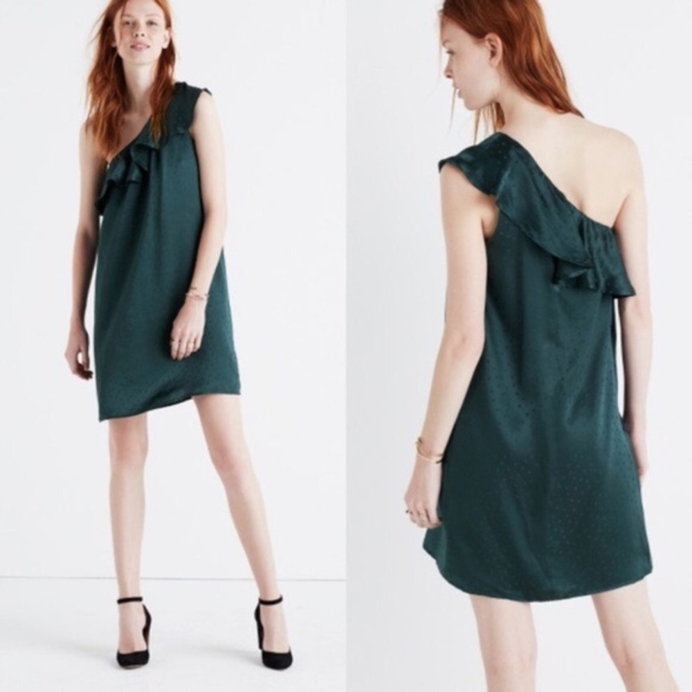 Madewell Green Ruffled One Shoulder Dancefloor 2 - Picture 8 of 8